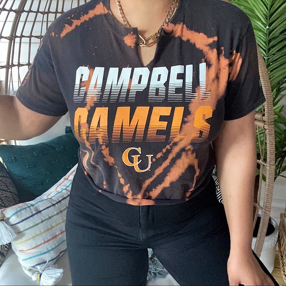 Tops - Campbell University Camels Bleach Splatter Top